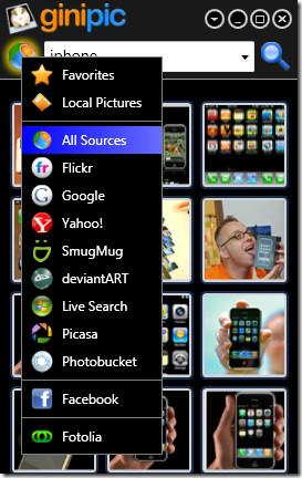 Ginipic: Encuentra fotos en múltiples buscadores de imágenes en tu computadora Ginipic: Encuentra fotos en múltiples buscadores de imágenes en tu computadora