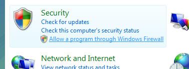 Windows 7/Vista ファイアウォールでプログラムとポートの例外を作成する