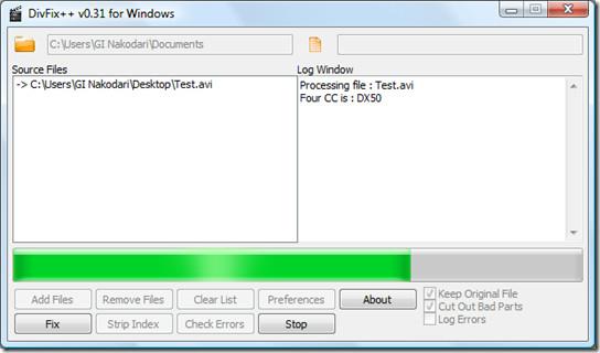 Come riparare istantaneamente un file video AVI con DivFix++ Come riparare istantaneamente un file video AVI con DivFix++