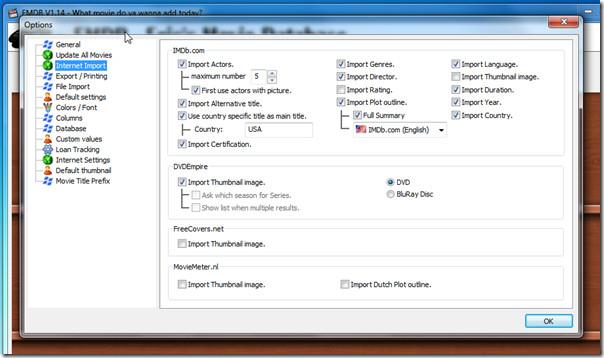 DVD映画データベースソフトウェアEMDB