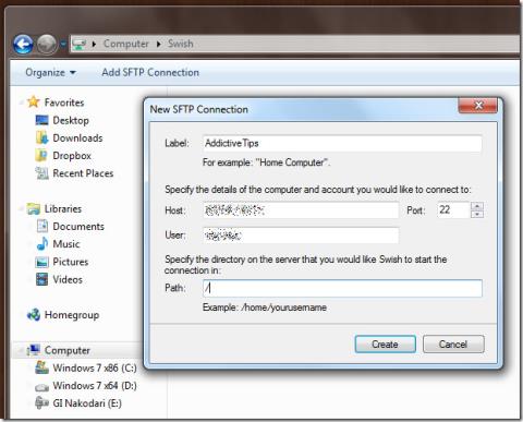 Windows エクスプローラーで SSH / SFTP 経由のネットワークの場所をマップする
