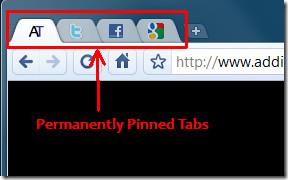 Aggiungi schede in modo permanente in Google Chrome