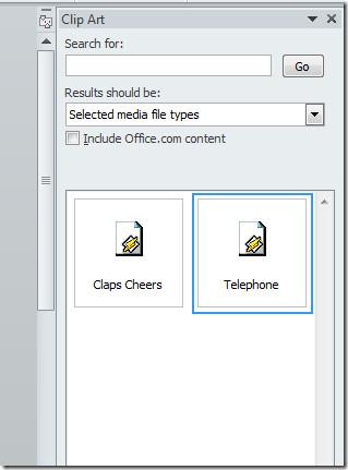 Insertar archivo de audio en Microsoft Word 2010