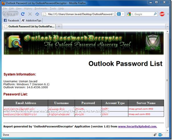 使用 OutlookPasswordDecrypter 還原 Outlook 密碼