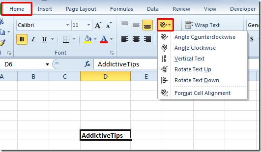 Excel 2010'da Hücre Nasıl Döndürülür Excel 2010'da Hücre Nasıl Döndürülür