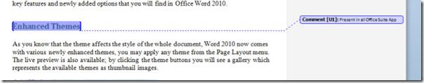 Word 2010文書にコメントを挿入する