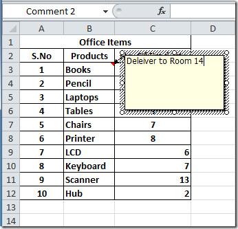 Inserir comentários no Excel 2010 Inserir comentários no Excel 2010