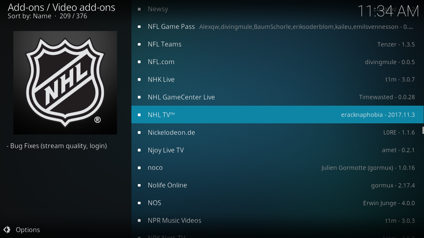 KodiでNHLを視聴 - KodiでNHL TVのライブストリーム