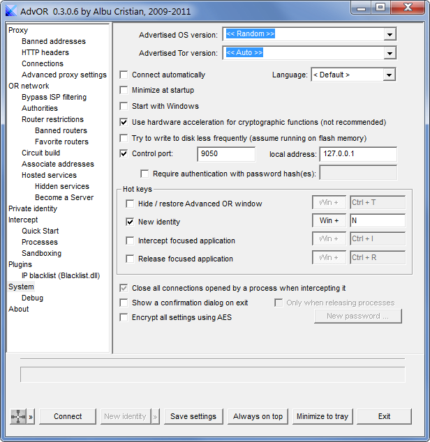 Advanced Onion Router: een client voor het TOR-netwerk om proxy in te schakelen Advanced Onion Router: een client voor het TOR-netwerk om proxy in te schakelen