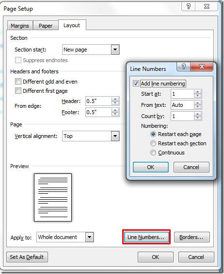 Word 2010: Belgeye Satır Numarası Ekleme