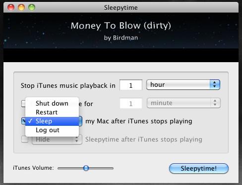 自動停止 iTunes 音樂播放並關閉 Mac