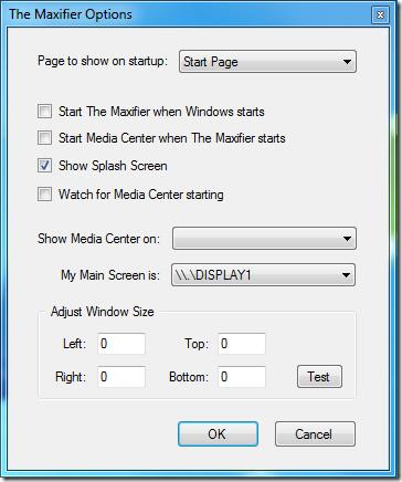 在雙顯示器上擴展 Windows Media Center