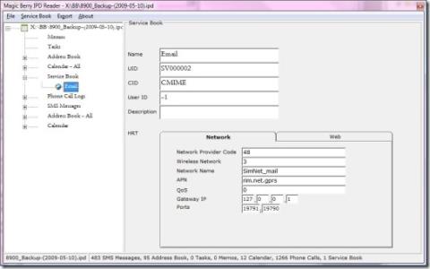 MagicBerry – BackBerry IPDバックアップファイルからコンテンツを抽出