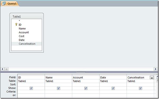 MS Access 2010 の DATE 関数