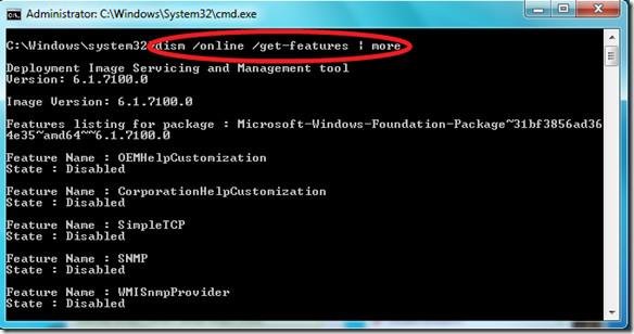 DISM – Windows 7 Özelliklerini Yönetmek İçin Komut Satırı Aracı