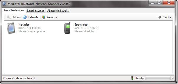 Escáner de red Bluetooth de Windows