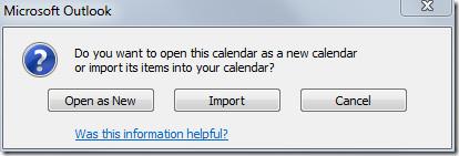 استيراد تقويم Google وAOL في Outlook 2010