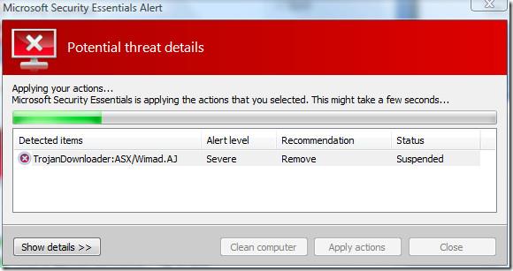 Test de Microsoft Security Essentials (avec captures d'écran)
