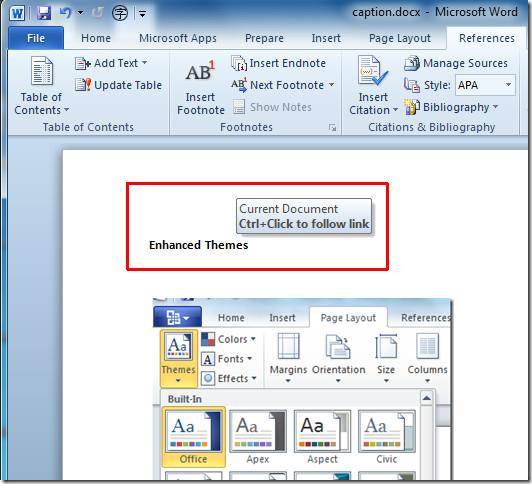 Word 2010でキャプションと相互参照を挿入する