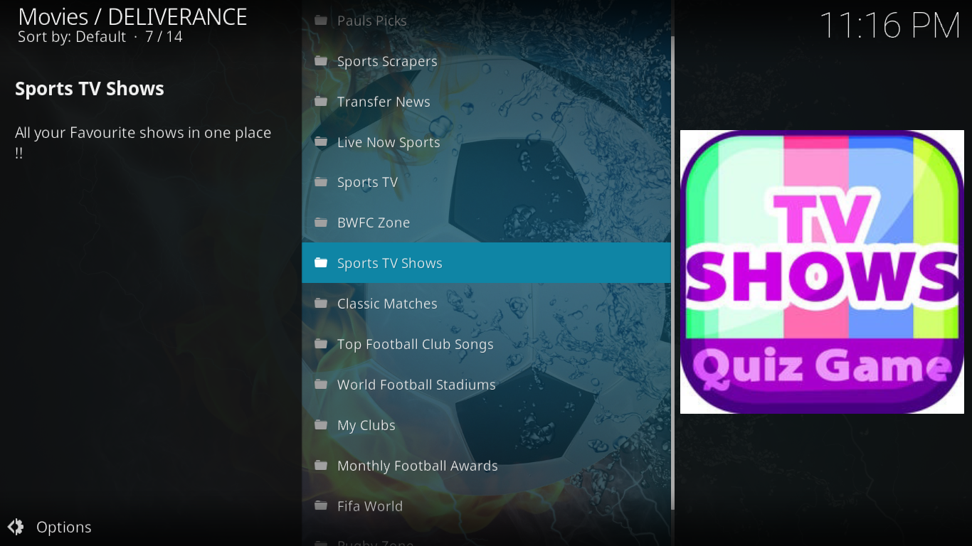 Add-on Deliverance para Kodi (alternativa ao Sports Devil) Add-on Deliverance para Kodi (alternativa ao Sports Devil)