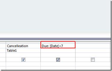 MS Access 2010 の DATE 関数
