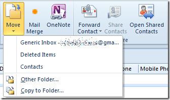 Outlook 2010 通訊錄聯絡人使用者指南