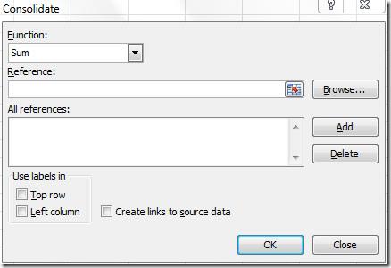 Mesclar planilhas usando a consolidação de dados no Excel 2010