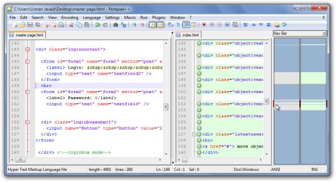 Como comparar dois arquivos no Notepad++