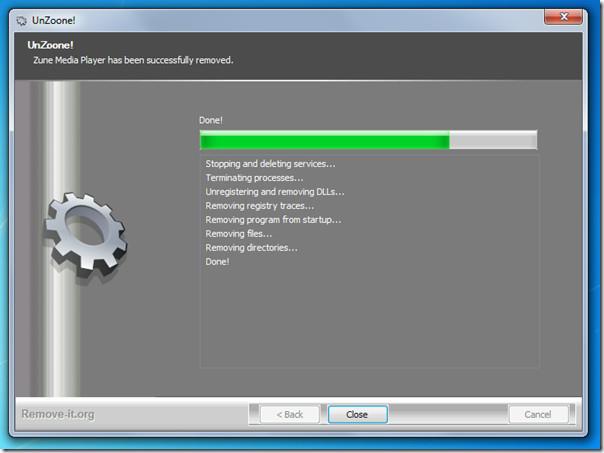 Rimuovere completamente il software Zune