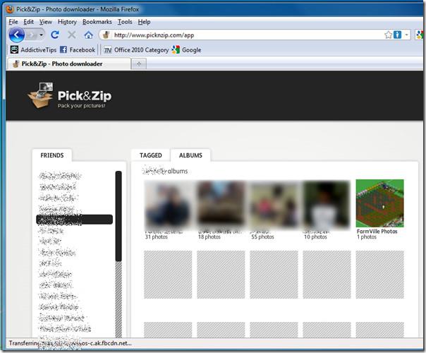 FacebookフォトアルバムをPDFとZIP形式でダウンロード