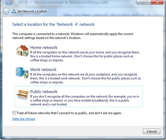 Windows 7 ネットワークと共有センター: 新機能