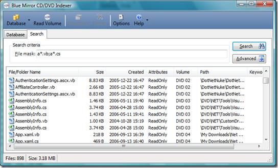 BlueMirrorでCD/DVDディスクと外付けハードドライブをインデックスする方法