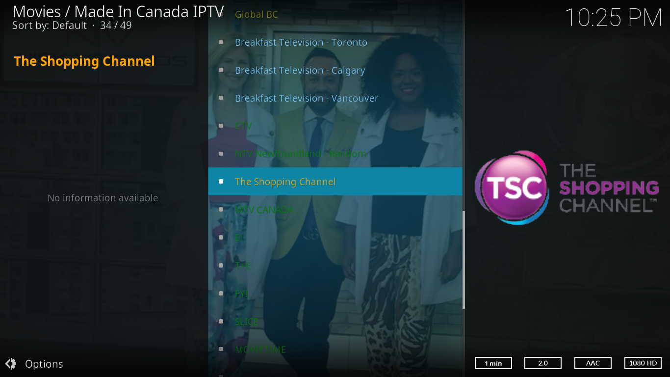 Made In Canada IPTVアドオンのインストールと使用方法