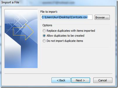 如何將聯絡人從 Excel 檔案匯入 Outlook 2010