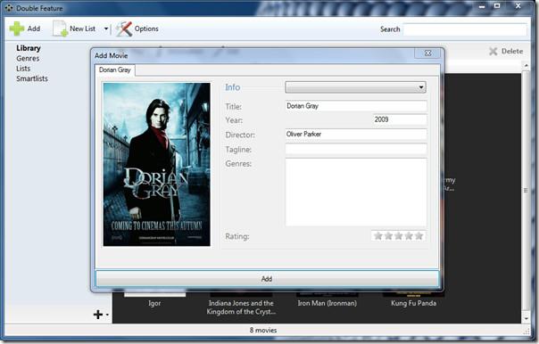 Программное обеспечение Movie Organizer Double Feature