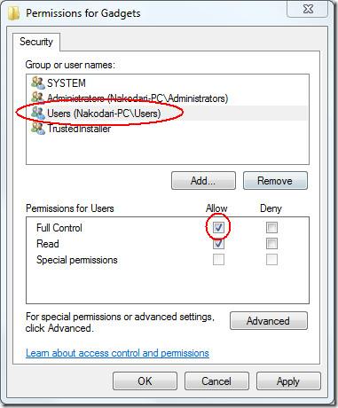 Windows 7 デスクトップの右クリック コンテキスト メニューから「ガジェット」を削除する