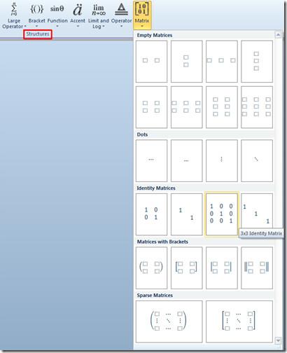 Adicione equações matemáticas com o editor de equações do Word 2010