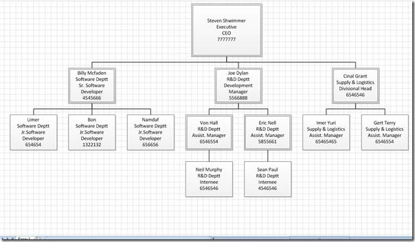 在 Visio 2010 中從 Excel 電子表格建立組織架構圖