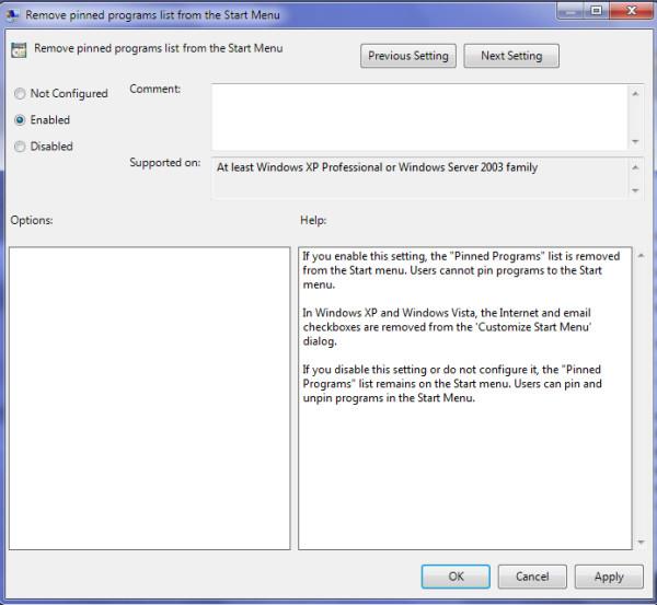 Windows 7でタスクバーに固定されたプログラムを無効にする方法