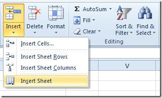 如何在 Excel 2010 工作簿中插入新工作表