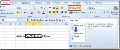 Excel 2010：如何在儲存格中自動換行
