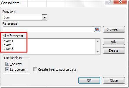 Mesclar planilhas usando a consolidação de dados no Excel 2010