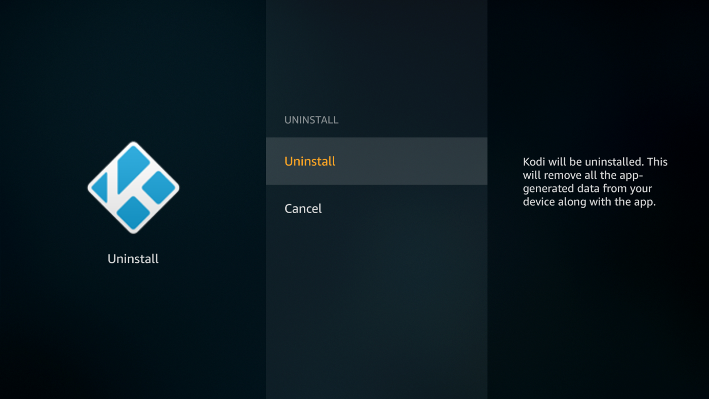 Amazon Fire StickまたはFire TVからKodiをアンインストールする方法