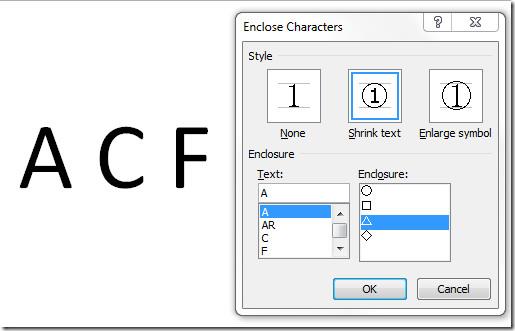 Word 2010: Encerrar caracteres Word 2010: Encerrar caracteres