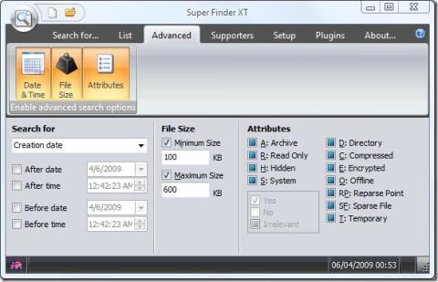 Super Finder XT — быстрый инструмент поиска без индексации для Windows