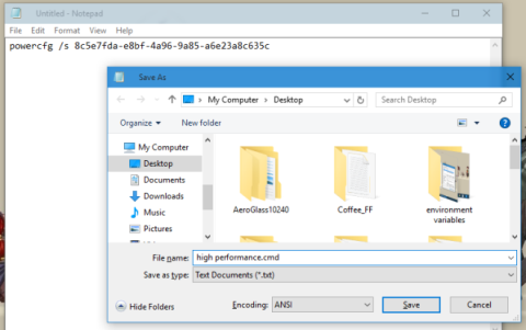Windows 10でコマンドラインショートカットを使って電源プランを素早く切り替える