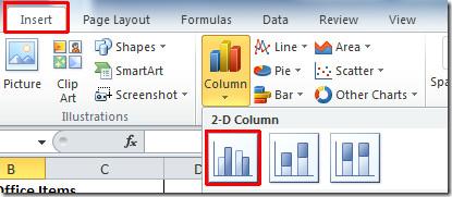 Excel 2010: 絵文字（画像付きグラフ）