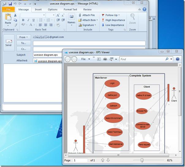 Enviar desenho do Visio como anexo de e-mail em formato PDF e XPS