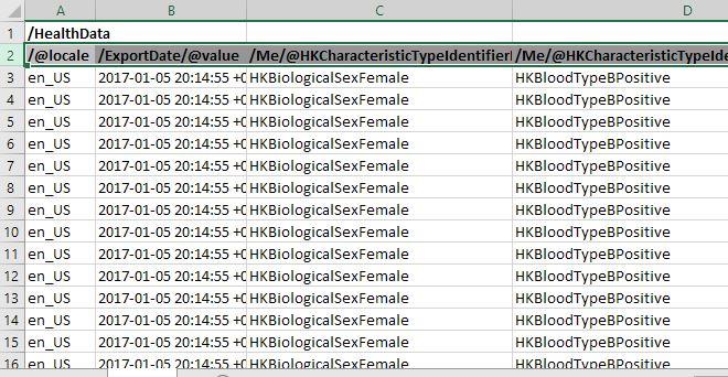 iOSのヘルスケアアプリからエクスポートされたデータを理解する方法