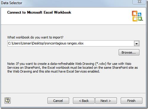 Crie diagramas no MS Visio 2010 vinculando planilhas do Excel